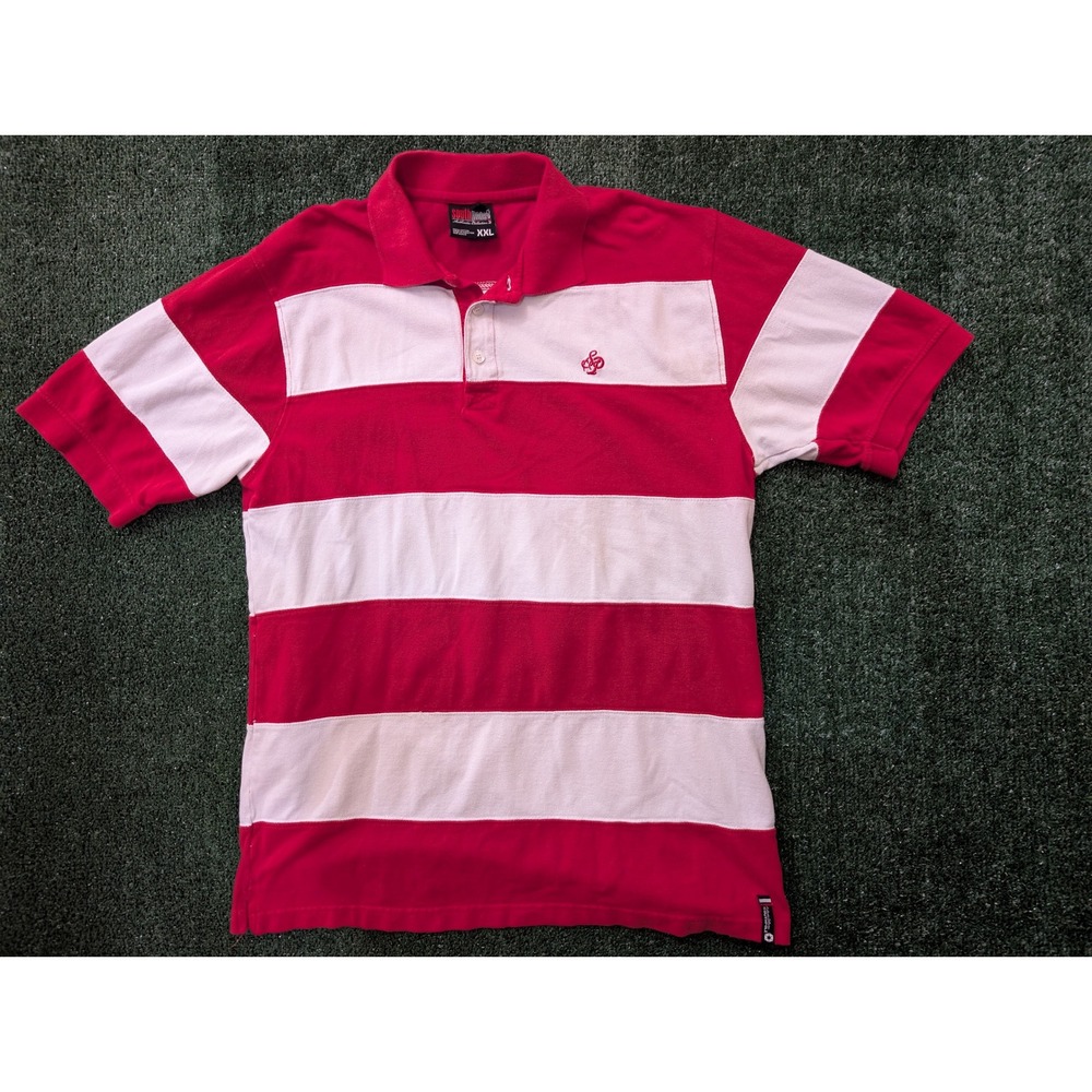 Vintage Y2K Southpole Mens XXL Embroidered Polo Shirt Rugby Pique Logo